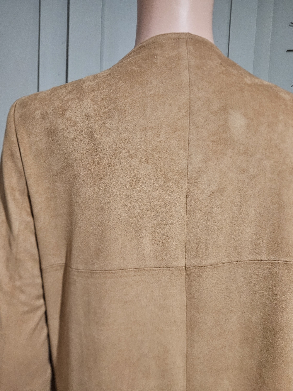 Zara Faux Suede Fringe Cardigan Jacket Western Boho Duster Tan. Size M - Picture 14 of 15